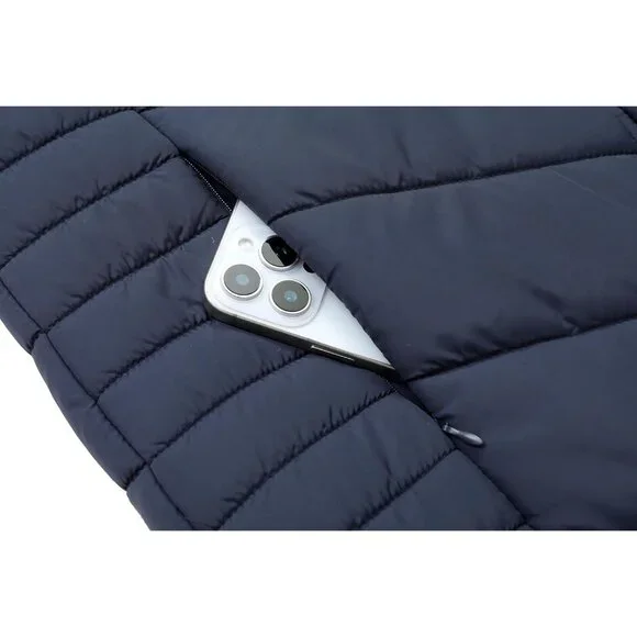 Women's Waterproof Thickened Long Down Puffer Jacket Coat Dark Blue Winter Warm - Picture 5 of 7